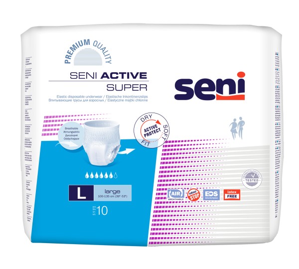 Seni Active Super Inkontinenzslip Gr.L 8x10 St